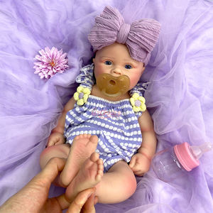 Muñeca <span class=keywords><strong>Reborn</strong></span> de Silicona Lavable de 18 Pulgadas, Niña con <span class=keywords><strong>Ojos</strong></span> Brillantes y Boca Abierta, Bebé Recién Nacido como Regalo Festivo para Niños - Product Image 3