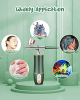 Kit aérographe portable sans fil rechargeable en ABS pour nail art, maquillage et décoration de gâteaux, fabriqué en Chine