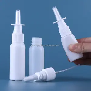 अद्वितीय डिजाइन नाक मुंह गुहा स्प्रेयर 10 ml 20ml 30 ml 50ml मौखिक कीटाणुरहित एचडीपीई पीई सफेद स्प्रे ठीक धुंध प्लास्टिक नाक बोतल
