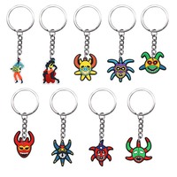 Porte-clés en caoutchouc souple PVC en gros, motif grenouille du drapeau de Porto Rico, pendentifs DIY mignons, souvenirs de Porto Rico pour enfants et adultes
