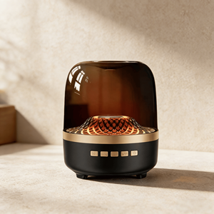 Haut-parleur Bluetooth transparent en verre cristal tendance avec son 360° °   Boîte de musique portable avec lumières RGB colorées pour une utilisation à la maison et en extérieur. - Product Image 2