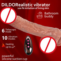 Beheizter, ausfahrbarer Vibrator mit Fernbedienung für Frauen – Intimes Sexspielzeug zur Selbstbefriedigung und Massage