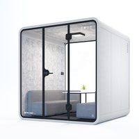Prodec prix de cabine acoustique cabine insonorisée cabine de réunion cabine téléphonique en verre de confidentialité pour l'aéroport