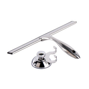 Top Seller 10 Inch Stainless Steel Luxury Customized Kitchen Window Washer <strong>Squeegee</strong> 1000 Stick Suction Cup Rubber Glass <strong>Shower</strong> - Product Image 3