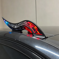 Lampe de toit LED RGB universelle pour voiture, clignotante, avec effets de freinage et d'avertissement, accessoire de modification extérieure, style cornes de dragon