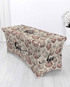 Spooky nhưng dễ thương Halloween ma Spandex Khăn trải bàn trang bị cho hình chữ nhật bảng wrinklefree trong kho - Product Image 4