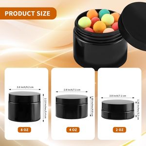 Custom Round Black <b>Plastic</b> <b>Jars</b> PET Container for Food Protein Powder Cans Travel <b>Plastic</b> PET Bottle Storage <b>Jars</b> - Product Image 2