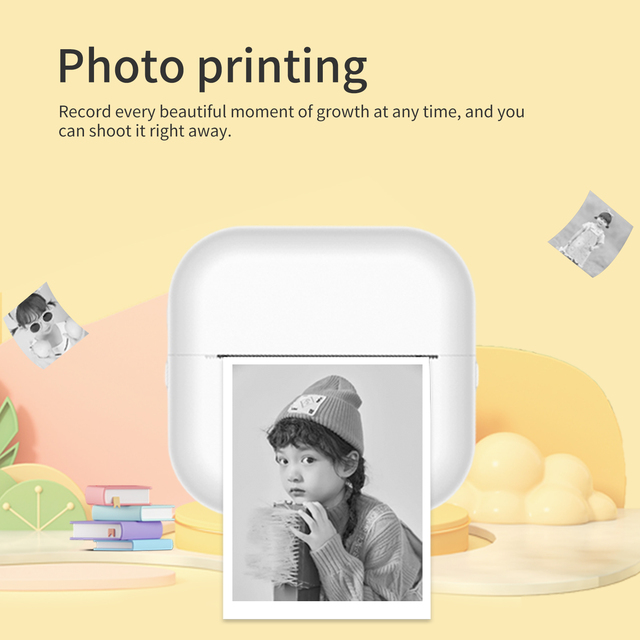 Instant Print Camera for Kids, Thermal Mini and Cool Idea Gift Toys Kids Camera for Phone & Tablet