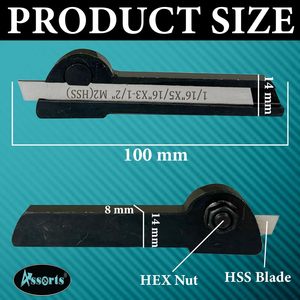<b>Lathe</b> Parting <b>Tool</b> Holder 1/16 X 5/16 X 3-1/2 Blade Precision Cut Off <b>Tool</b> for Metal <b>Lathes</b> - Product Image 4