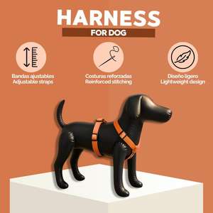 Pettorina per Cani Yommy in Nylon Riflettente, Regolabile a Quattro Punti, Anti-Trazione, Design Comodo e Leggero - Product Image 1