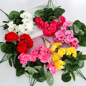 ดอกเบโกเนียประดิษฐ์สีแดง สำหรับตกแต่งภายในและภายนอกบ้านและสวน - Product Image 3