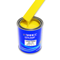 Peinture de finition automobile liquide jaune moyen 2K18 durable, résistante au soleil, haute brillance pour l'entretien des voitures (en aérosol)