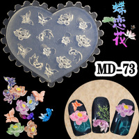 Moule à ongles en acrylique 3D de grande taille DIY Crystal UV Gel Silicone Clear Nail Mold Nail Accessories