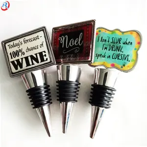 Tapón de metal para botella de vino, corcho, personalizado, barato, de alta calidad