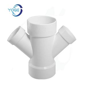 Raccords de tuyauterie de drainage commerciaux et domestiques en <span class=keywords><strong>PVC</strong></span> de haute qualité ASTM 2665 6 pouces DWV <span class=keywords><strong>Y</strong></span> Tee carré avec connexion par colle - Product Image 3
