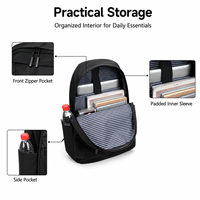 Sac à dos pour ordinateur portable pour homme, imperméable, léger, pour les voyages, l'école, le bureau, avec logo personnalisé
