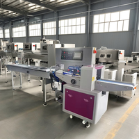 Machine automatique pour petites entreprises pour biscuits, barres chocolatées, gâteaux de lune, oreillers - Emballage horizontal de sachets en papier et film pour petites entreprises