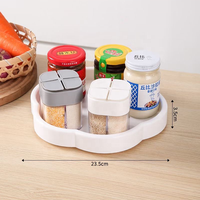 Plateau de Rangement Rotatif Multifonctionnel pour Épices de Cuisine, Huile, Sel, Sauce, Vinaigre – Idéal pour Coin de Cuisine ou Plan de Travail – Vente en Gros