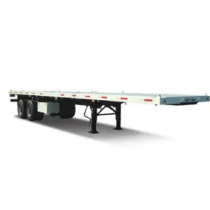 High Quality Heavy 30 Ton 2 Axle 40ft Container Flatbed Trailer Platform Trailer Flatbed Semitrailer for Transport Semitrailer