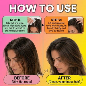 Toallitas de Champú Seco para el Cuidado del Cabello Natural OEM, Refrescantes y Voluminizadoras, Sin Enjuague, Ideales para Viajes, para Trenzas - Product Image 4