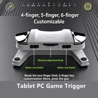 Manette de jeu mobile Hot Six Finger pour iPad, contrôleur capacitif réglable en PU, déclencheur de jeu L1R1, joystick, poignée pour tablette