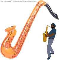 Ensemble de jouets gonflables Rock Star pour fêtes - Guitare, microphone, lunettes de soleil, saxophone et clavier de piano gonflables, ballons années 90