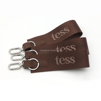 Petit cordon en nylon tissé personnalisé de 15 cm de long, couleur chocolat brun, avec logo, pour vêtements, sacs et accessoires
