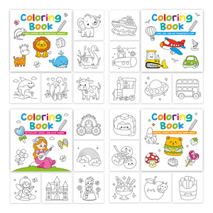 Libro <span class=keywords><strong>da</strong></span> <span class=keywords><strong>Colorare</strong></span> Semplice e Trasparente con 50 <span class=keywords><strong>Fogli</strong></span>, Temi Animali, Cibo, <span class=keywords><strong>Principesse</strong></span>, Carta Spessa, Regalo Tascabile - Product Image 5