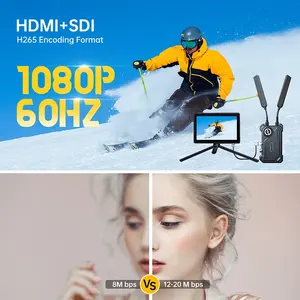 <span class=keywords><strong>Hollyland</strong></span> Cosmo <span class=keywords><strong>C1</strong></span> Système de transmission vidéo sans fil professionnel SDI Loopout 0.04s Latence 1000ft Range pour la diffusion en direct - Product Image 4