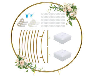 LANJO <b>Metal</b> Round Circle Backdrop Balloon Ring Shape <b>Arch</b> Kit Wedding <b>Arch</b> <b>Frame</b> for Celebrations - Product Image 1