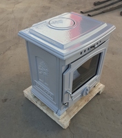 Poêle à bois en fonte à haute teneur en chrome avec foyer à air tertiaire, combustion en 3 étapes, chauffage efficace pour salon