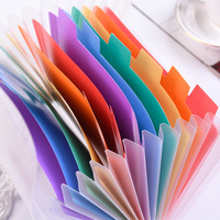 Porte-documents accordéon transparent en PP multicolore A6, mini porte-factures, classeur à 13 compartiments, organisateur de documents de bureau portable