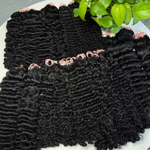 Vietnamese Virgin Loose Deep Wave Feather Crochet Human Hair Extensions Weave Attachment Hair - Product Image 2