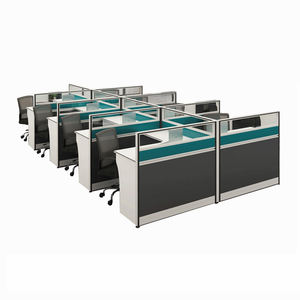 Altezza qualità interior design scrittura computer tavolo smontabile <span class=keywords><strong>call</strong></span> center cubicoli ufficio workstation partizione per 8 persona - Product Image 5