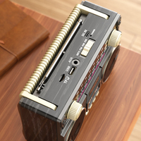Radio portable numérique multibandes Sai Jia MG001 AM/FM/SW avec haut-parleur basse, grand format, style rétro classique, lecteur MP3 pour la maison