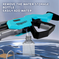 Pistolet à eau électrique personnalisé pour enfants, jouet de combat aquatique rechargeable en plastique avec lumières pour piscine et jardin en été