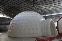 Tente gonflable d'igloo de tente de dôme de maison blanche de partie extérieure à vendre