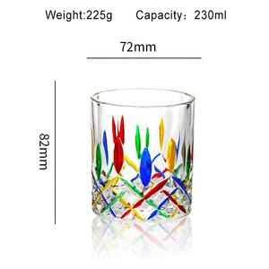 Cốc Rượu <span class=keywords><strong>Whisky</strong></span> Kiểu Cũ Bán Sỉ N14/21 Cốc Cốc Uống Rượu Màu <span class=keywords><strong>Murano</strong></span> Cầu Vồng - Product Image 5