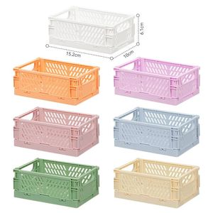 Stock Factory Durable Reliable Eco-Friendly Small Size Plastic PP <strong>Folding</strong> Storage Basket Collapsible Home Kitchen Storage <strong>Crate</strong> - Product Image 3