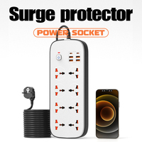 NUEVA Regleta de Enchufes con Puerto USB, 6 Tomas de Corriente, 4 USB + 2 Puertos Tipo-C, Protector de Sobretensión, Extensión Universal