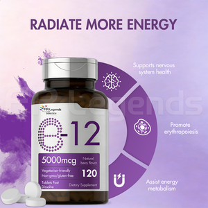 Tabletas de <span class=keywords><strong>Vitamina</strong></span> <span class=keywords><strong>B12</strong></span> de <span class=keywords><strong>5000</strong></span> <span class=keywords><strong>mcg</strong></span>, Veganas, Sin Gluten, de Sabor Natural, Sublinguales, de Disolución Rápida, OEM/ODM, 120 Unidades - Product Image 2