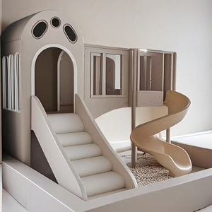 Houten <span class=keywords><strong>Indoor</strong></span> Kinderen Speeltuin Voor Kinderen Spelen Zachte Speelruimte Apparatuur Met Glijbaan - Product Image 2