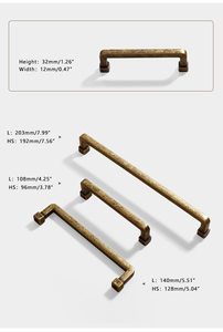 Antik-Messing-Finish Zinklegierung Möbelbeschläge Küchenschrankgriffe Schubladen- und Schranktürknöpfe - Product Image 6