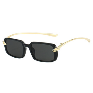 <span class=keywords><strong>Gafas</strong></span> <span class=keywords><strong>de</strong></span> <span class=keywords><strong>Sol</strong></span> Cuadradas <span class=keywords><strong>con</strong></span> Diseño <span class=keywords><strong>de</strong></span> Nudo <span class=keywords><strong>de</strong></span> <span class=keywords><strong>Cuerda</strong></span> y Varillas Metálicas, Estilo Vintage, Protección UV400 para Mujer, Novedad 2026 - Product Image 5
