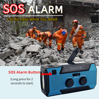 Linterna LED con Alarma SOS de Alta Capacidad de 5000 mAh, Suministros de Comunicación y Ayuda Humanitaria, Radio de Emergencia Portátil
