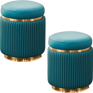 Reposapiés Otomano Moderno y Lujoso Tapizado, Taburete Convertible para Sala de Estar y Dormitorio - Product Image 3