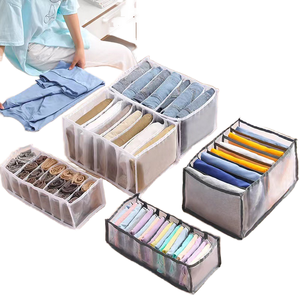 <span class=keywords><strong>Organisateur</strong></span> <span class=keywords><strong>de</strong></span> vêtements <span class=keywords><strong>en</strong></span> <span class=keywords><strong>maille</strong></span> <span class=keywords><strong>de</strong></span> nylon à 7 compartiments avec design pliable flexible pour tiroir <span class=keywords><strong>de</strong></span> placard - Product Image 1