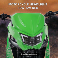 Phare avant de moto, masque de phare avant, 35W 12V 4WD pour motos tout-terrain KLX450 250, motocross, affichage LED HL105