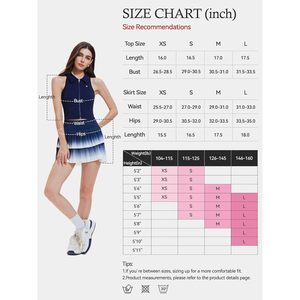 Tennis Skirt <b>Set</b> For Women Two Piece Athletic Outfit With Pockets Pleated Design Breathable Spandex Polyester Sportswear - Product Image 6