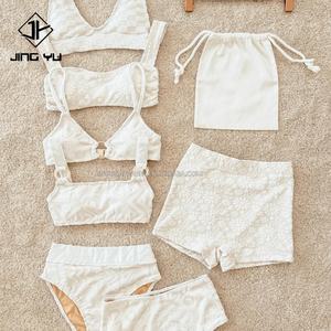 Traje de Baño de Dos Piezas para Mujer, Color Sólido, Tela Texturizada, Alta Calidad, Bikini para Chicas, Venta Caliente - Product Image 5